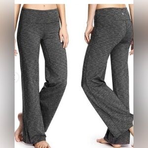 Athleta High Rise Chaturanga Flare Charcoal Grey Pants
